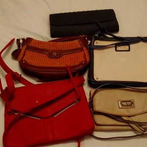 5 purses 2 Nine West 1 Kenneth Cole 2 other